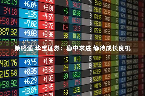 策略通 华宝证券：稳中求进 静待成长良机