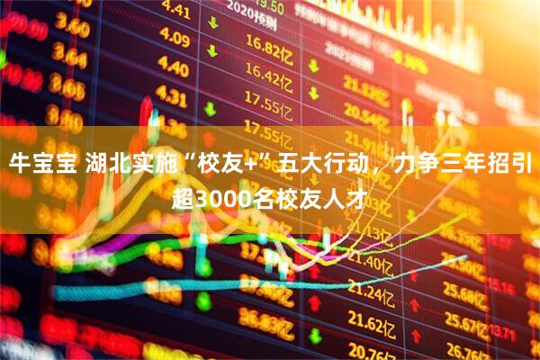 牛宝宝 湖北实施“校友+”五大行动，力争三年招引超3000名校友人才