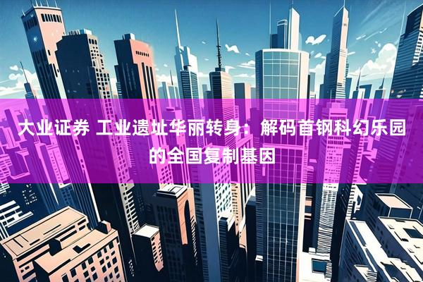 大业证券 工业遗址华丽转身：解码首钢科幻乐园的全国复制基因