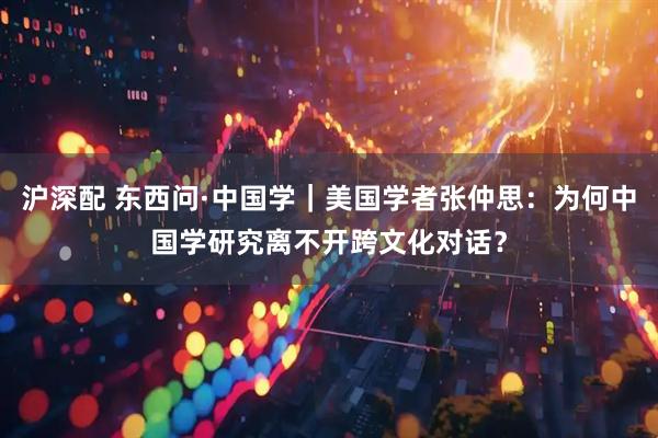 沪深配 东西问·中国学｜美国学者张仲思：为何中国学研究离不开跨文化对话？